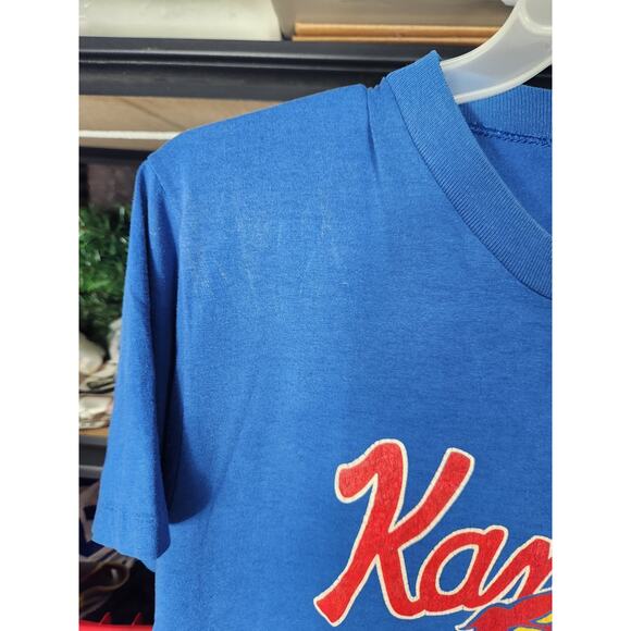 Vintage 80s Kansas Jayhawks T men's XL - Picture 5 of 6